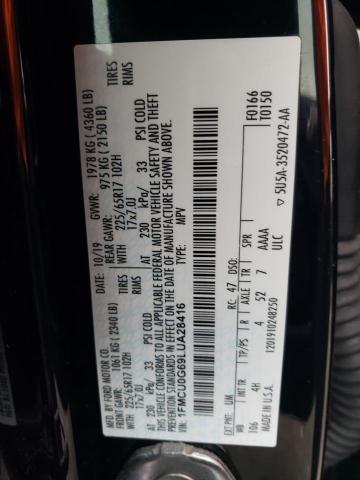 Photo 14 from auction – 2020 FORD ESCAPE SE with VIN 1FMCU0G69LUA28416