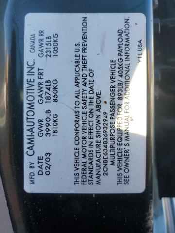 Photo 14 from auction – 2003 CHEVROLET TRACKER LT with VIN 2CNBE634836932949