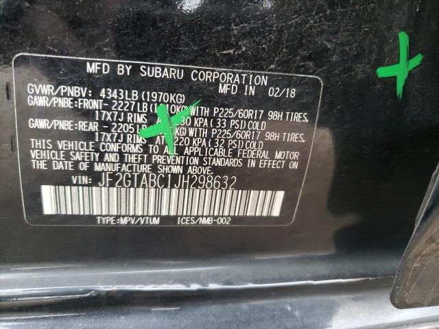 Photo 14 from auction – 2018 SUBARU CROSSTREK with VIN JF2GTABC1JH298632
