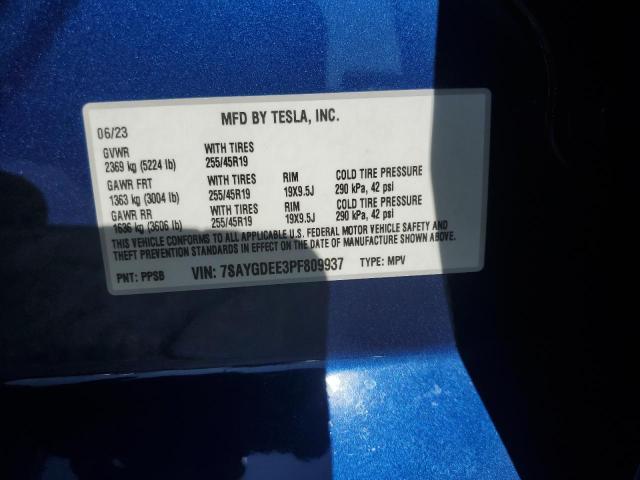 Photo 14 from auction – 2023 TESLA MODEL Y with VIN 7SAYGDEE3PF809937
