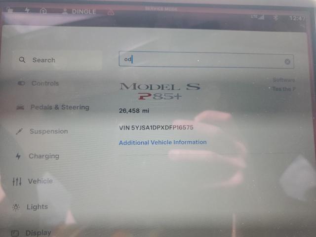 Photo 9 from auction – 2013 TESLA MODEL S with VIN 5YJSA1DPXDFP16575