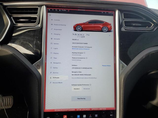 Photo 9 from auction – 2016 TESLA MODEL S with VIN 5YJSA1E20GF134489