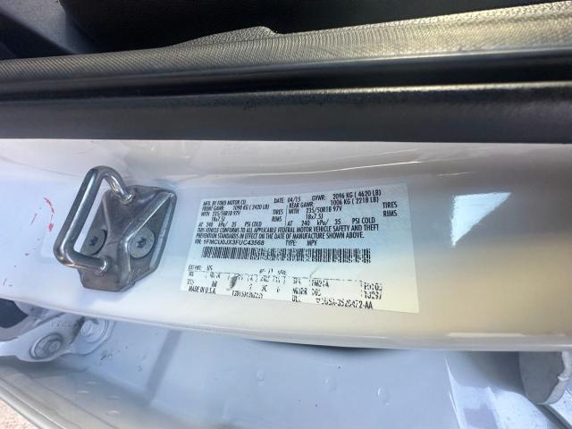 Zdjęcie 10 z aukcji – 2015 FORD ESCAPE TIT z VIN 1FMCU0JX3FUC43568