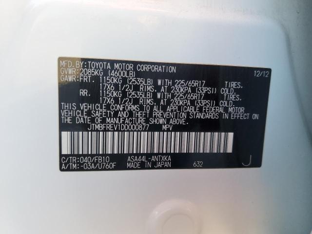 Photo 14 from auction – 2013 TOYOTA RAV4 LE with VIN JTMBFREV1DD000877
