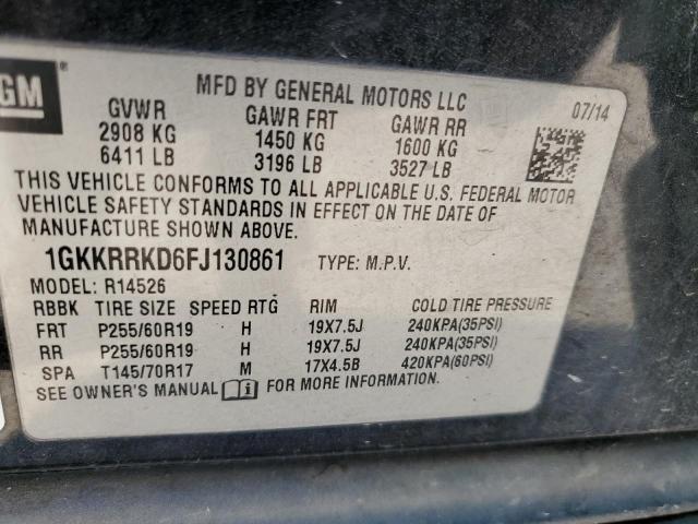 Photo 14 from auction – 2015 GMC ACADIA SLT with VIN 1GKKRRKD6FJ130861