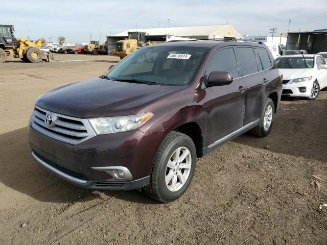 TOYOTA HIGHLANDER 2012 with VIN 5TDBK3EH1CS168508 - Photo from auction