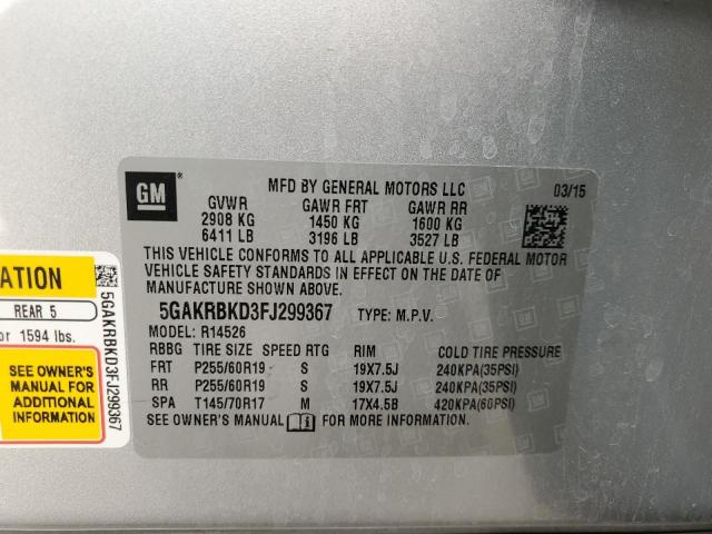 Photo 14 from auction – 2015 BUICK ENCLAVE with VIN 5GAKRBKD3FJ299367
