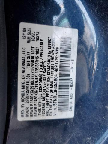 Photo 14 from auction – 2010 HONDA ODYSSEY EX with VIN 5FNRL3H45AB041489