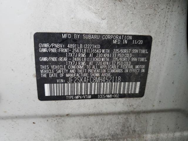 Photo 14 from auction – 2021 SUBARU FORESTER P with VIN JF2SKAFC8MH452118