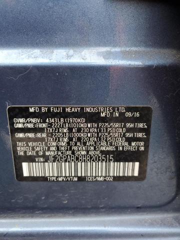 Photo 14 from auction – 2017 SUBARU CROSSTREK with VIN JF2GPABC8H8203515