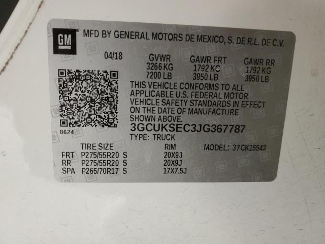 Photo 14 from auction – 2018 CHEVROLET 1500 with VIN 3GCUKSEC3JG367787