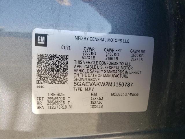 Photo 14 from auction – 2021 BUICK ENCLAVE ES with VIN 5GAEVAKW2MJ150787