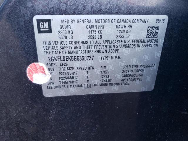 Photo 14 from auction – 2016 GMC TERRAIN SL with VIN 2GKFLSEK5G6350737