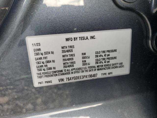 Photo 14 from auction – 2023 TESLA MODEL Y with VIN 7SAYGDEE3PA196487