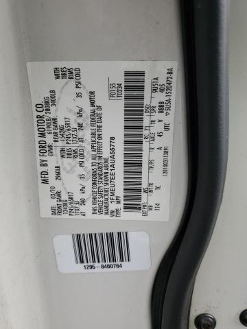 Photo 14 from auction – 2010 FORD EXPLORER E with VIN 1FMEU7EE1AUA55778