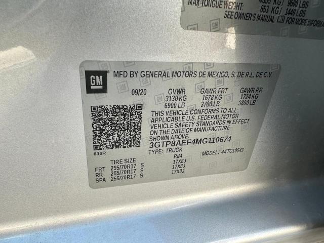 Photo 10 from auction – 2021 GMC SIERRA C15 with VIN 3GTP8AEF4MG110674