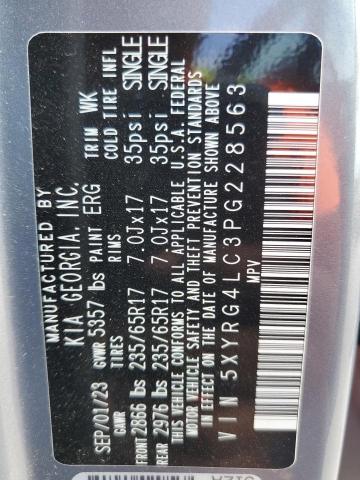 Photo 14 from auction – 2023 KIA SORENTO LX with VIN 5XYRG4LC3PG228563