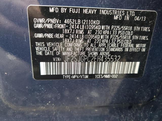 Photo 14 from auction – 2014 SUBARU FORESTER 2 with VIN JF2SJGPC2EH435532