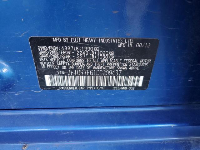 Photo 14 from auction – 2013 SUBARU IMPREZA WR with VIN JF1GR7E61DG209437