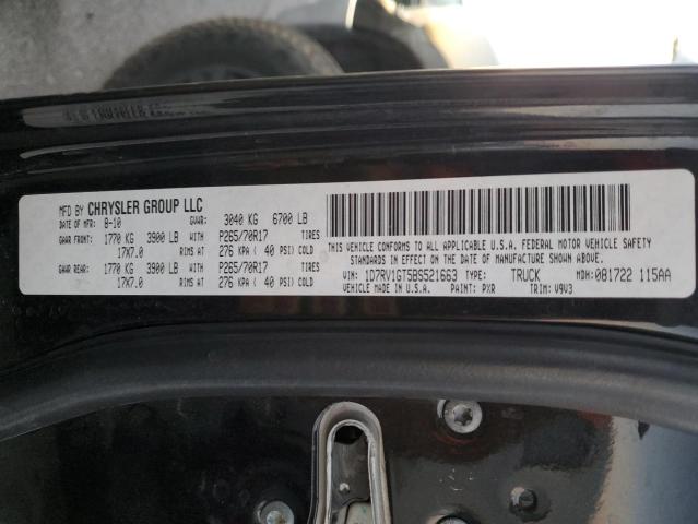 Photo 14 from auction – 2011 DODGE RAM 1500 with VIN 1D7RV1GT5BS521663
