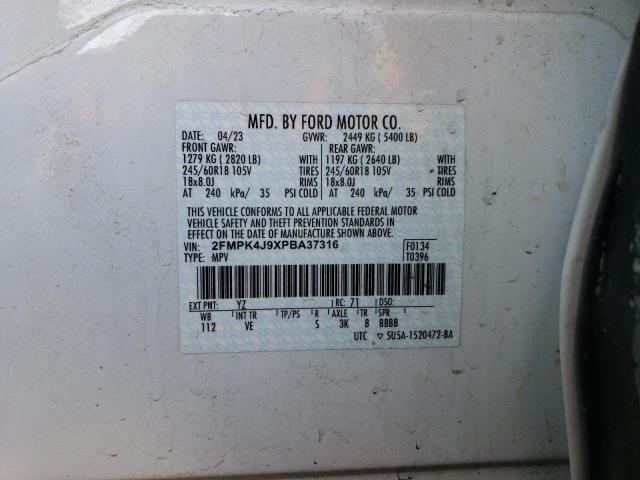 صورة رقم 14 من المزاد - 2023 FORD EDGE SEL مع VIN 2FMPK4J9XPBA37316