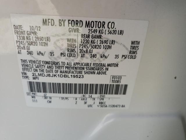 Photo 14 from auction – 2013 LINCOLN MKX with VIN 2LMDJ8JK1DBL19523