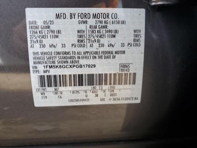 Photo 14 from auction – 2023 FORD EXPLORER S with VIN 1FM5K8GCXPGB17029