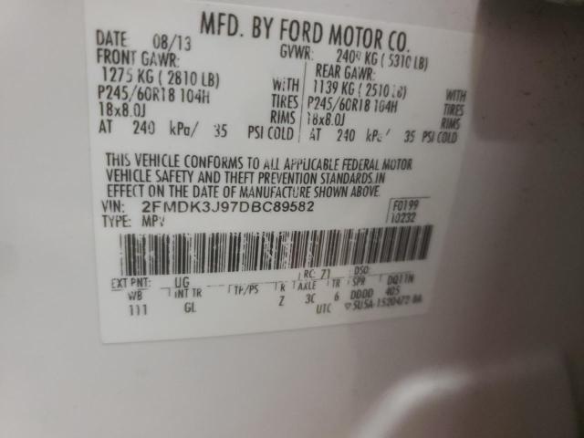 صورة رقم 14 من المزاد - 2013 FORD EDGE SEL مع VIN 2FMDK3J97DBC89582