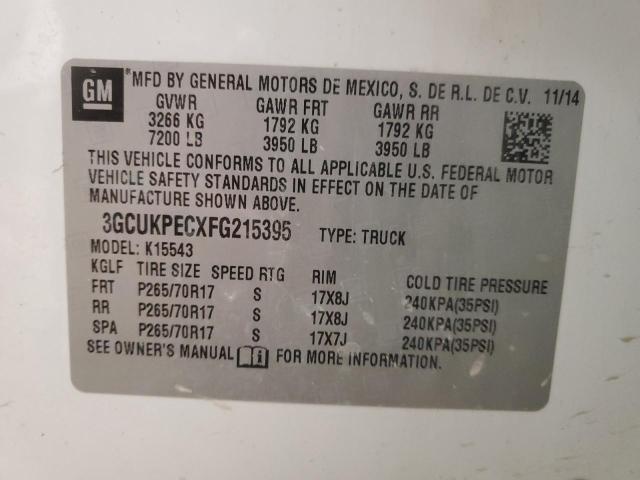 Photo 14 from auction – 2015 CHEVROLET SILVERADO with VIN 3GCUKPECXFG215395