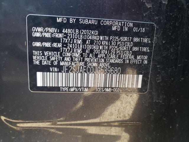 Photo 14 from auction – 2018 SUBARU FORESTER 2 with VIN JF2SJAEC0JG539680