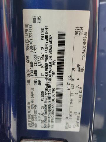 Photo 14 from auction – 2014 FORD ESCAPE SE with VIN 1FMCU0GX8EUE36790
