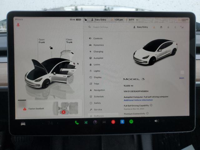 Photo 9 from auction – 2023 TESLA MODEL 3 with VIN 5YJ3E1EA0PF459854
