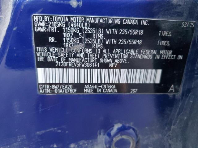 Photo 14 from auction – 2015 TOYOTA RAV4 LIMIT with VIN 2T3DFREV5FW306141