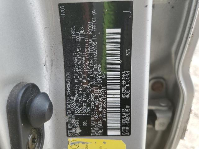 Снимка 14 от търг – 2006 TOYOTA HIGHLANDER с VIN JTEEP21A260154511