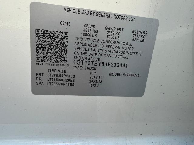 Photo 10 from auction – 2018 GMC SIERRA K25 with VIN 1GT12TEY8JF232441