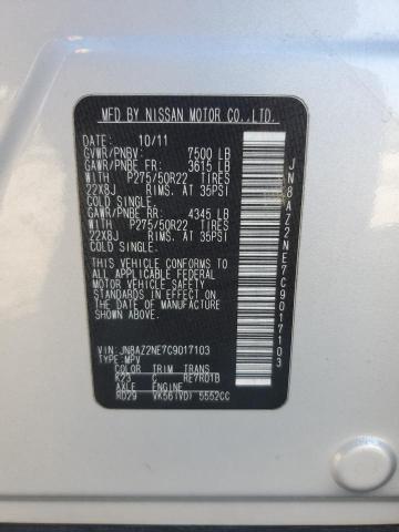 Photo 14 from auction – 2012 INFINITI QX56 with VIN JN8AZ2NE7C9017103