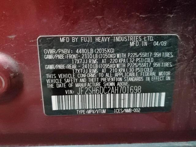Photo 14 from auction – 2010 SUBARU FORESTER 2 with VIN JF2SH6DC2AH701698