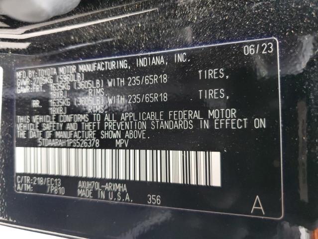Photo 14 from auction – 2023 TOYOTA HIGHLANDER with VIN 5TDAARAH1PS526378