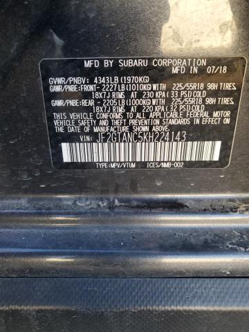 Photo 14 from auction – 2019 SUBARU CROSSTREK with VIN JF2GTANC5KH224143