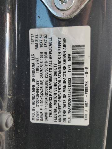 Photo 14 from auction – 2018 HONDA CR-V EXL with VIN 7FARW2H81JE013083
