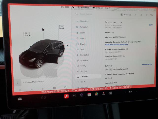 Photo 9 from auction – 2023 TESLA MODEL Y with VIN 7SAYGDEE2PF594924