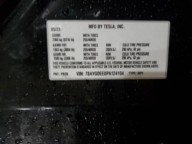 Photo 14 from auction – 2023 TESLA MODEL Y with VIN 7SAYGDEE8PA124104