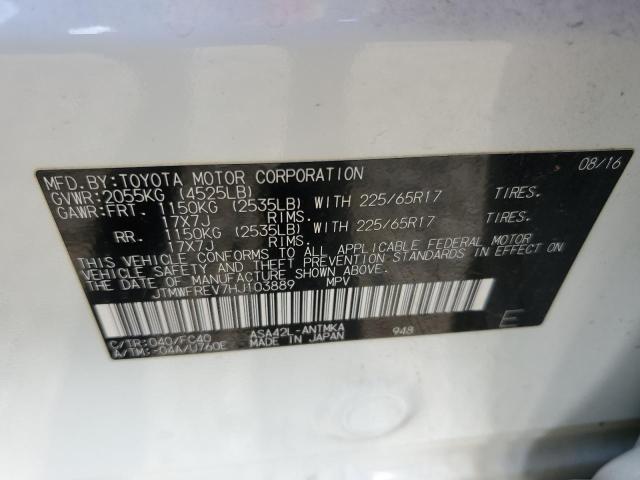 Photo 14 from auction – 2017 TOYOTA RAV4 XLE with VIN JTMWFREV7HJ103889
