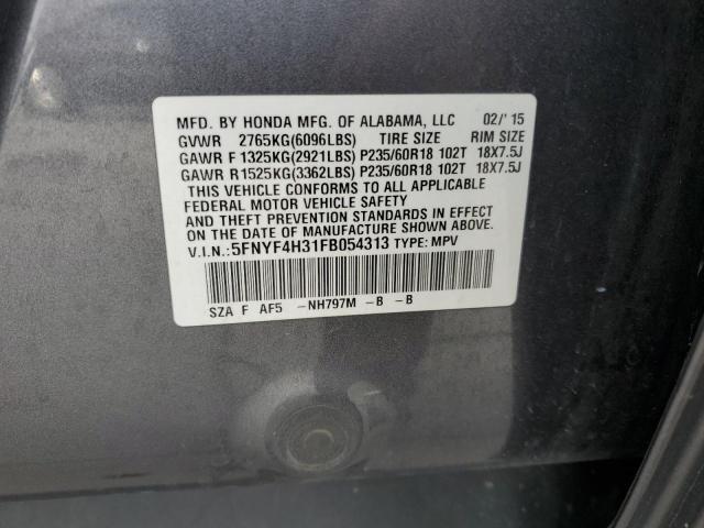 Photo 14 from auction – 2015 HONDA PILOT SE with VIN 5FNYF4H31FB054313