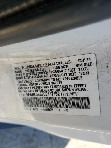 Photo 14 from auction – 2014 HONDA ODYSSEY EX with VIN 5FNRL5H67EB117152
