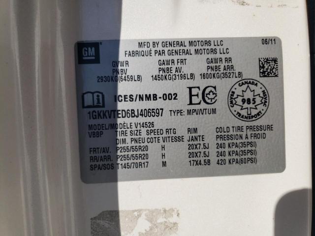Photo 14 from auction – 2011 GMC ACADIA DEN with VIN 1GKKVTED6BJ406597