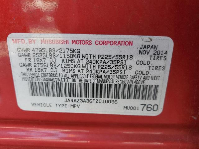 Photo 14 from auction – 2015 MITSUBISHI OUTLANDER with VIN JA4AZ3A36FZ010096