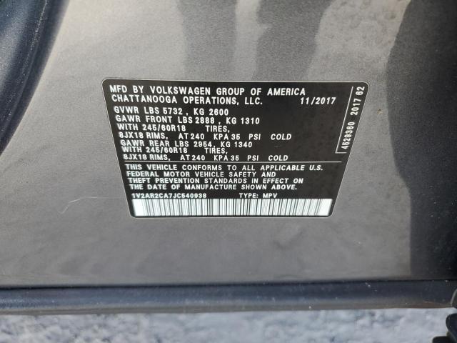 Photo 14 from auction – 2018 VOLKSWAGEN ATLAS S with VIN 1V2AR2CA7JC540938