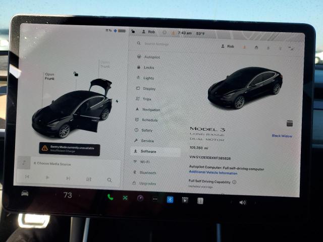 Photo 9 from auction – 2019 TESLA MODEL 3 with VIN 5YJ3E1EBXKF385828