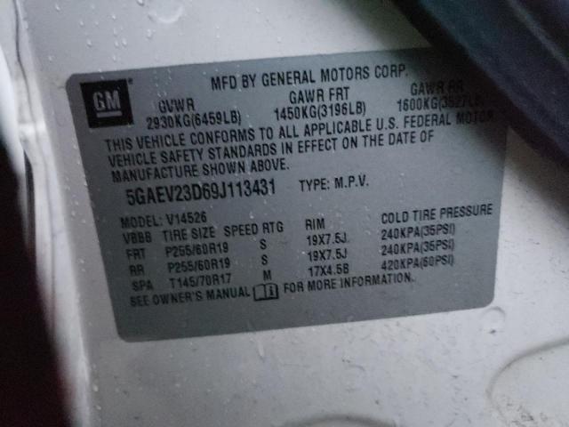 Photo 14 from auction – 2009 BUICK ENCLAVE CX with VIN 5GAEV23D69J113431
